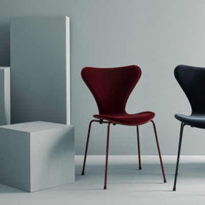 The Series 7 of Fritz Hansen dresses in velvet.