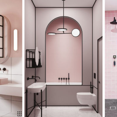 A pink bathroom