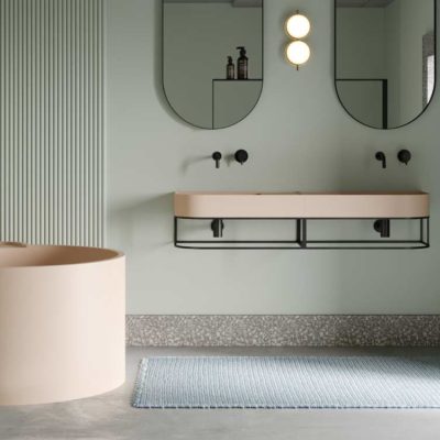 Bathroom trend 2020: colored washbasins and sanitary ware